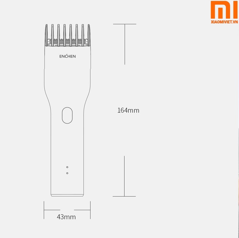 Tông đơ điện cắt tóc ENCHEN BOOST kích thước tông đơ cắt tóc Enchen Boost