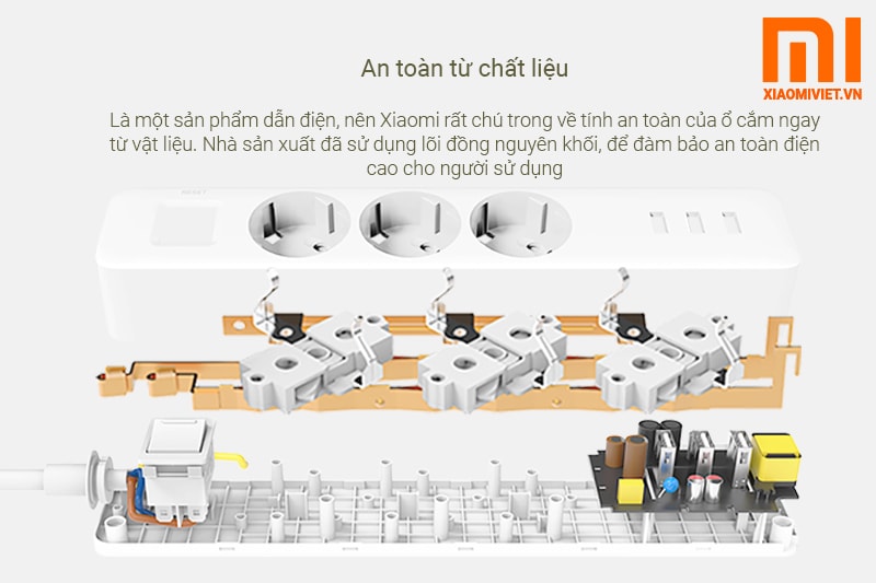 ổ cắm được làm từ chất liệu cao cấp