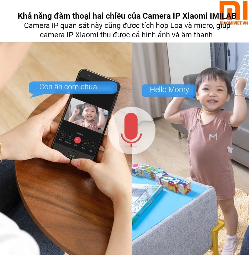 Camera Imilab EC3 PTZ 2K - Camera Giám Sát Ngoài Trời - Bản Quốc Tế âm thanh đàm thoại hai chiều