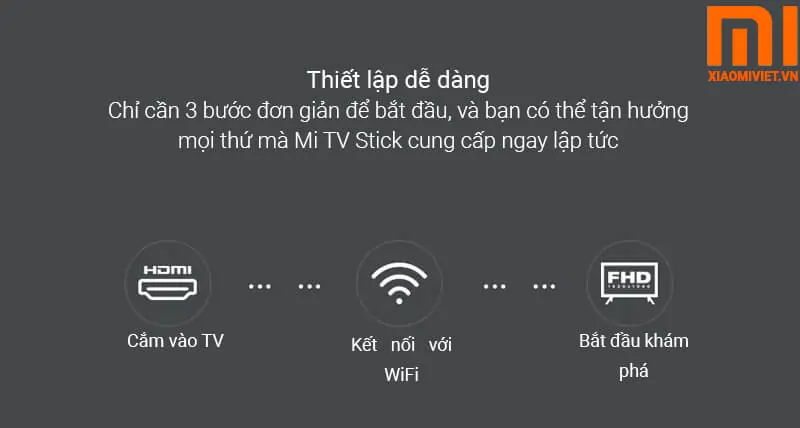 Xiaomi Mi TV Stick Android TV dễ dáng thiết lập