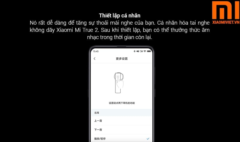 Tai Nghe Không Dây Mi True Wireless Earphones 2 thiết lập cá nhân