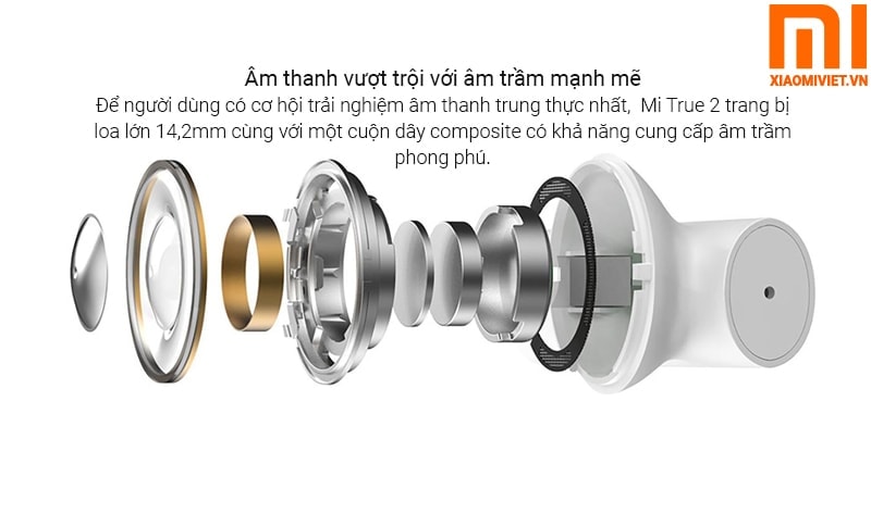 Tai Nghe Không Dây Mi True Wireless Earphones 2 âm thanh vượt trội mạnh mẽ