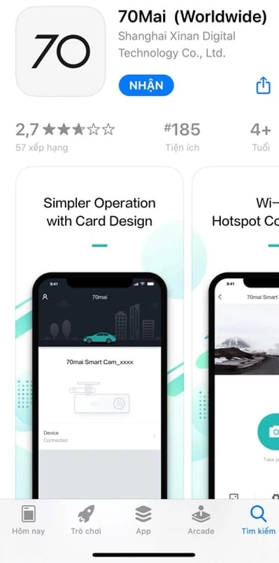 hướng dẫn thiết lập camera giám sát hành trình xiaom trên app 70mai