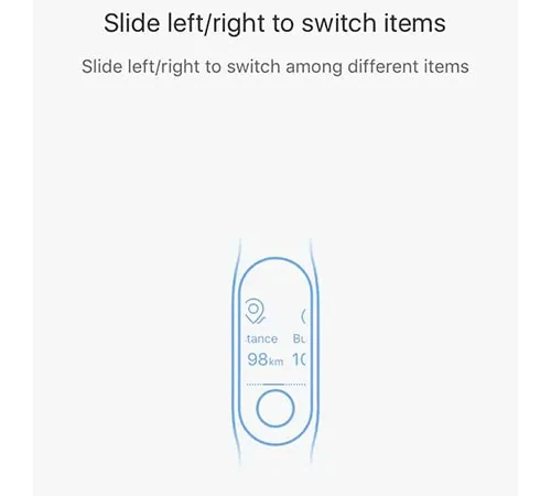 Hướng dẫn kết nối xiaomi mi Band 5 dễ dàng tiện lợi Trượt sang trái phải để chuyển đổi các mục Xiaomi Mi band 5