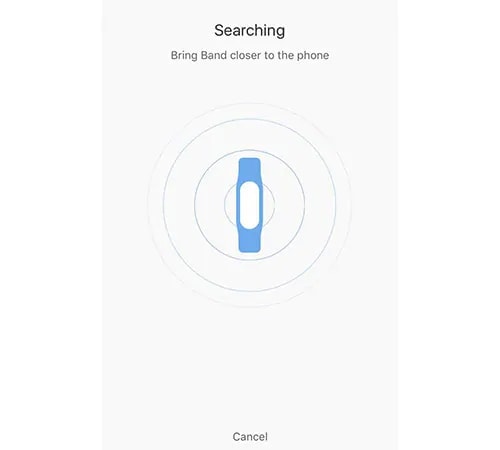 Đưa Xiaomi Mi band 5 lại gần điện thoại