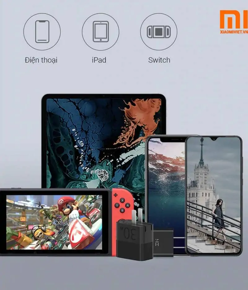 sạc nhanh zmi 30w ha722 hỗ trợ nhiều thiết bị tương thích sạc nhanh zmi 30w ha722 hỗ trợ nhiều thiết bị tương thích