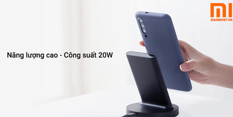 Đế Sạc Nhanh Không Dây Xiaomi 20W công suất lớn lên đến 20W