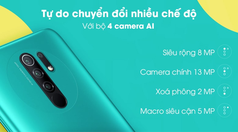 Redmi 9 cho góc rộng tới 118 độ