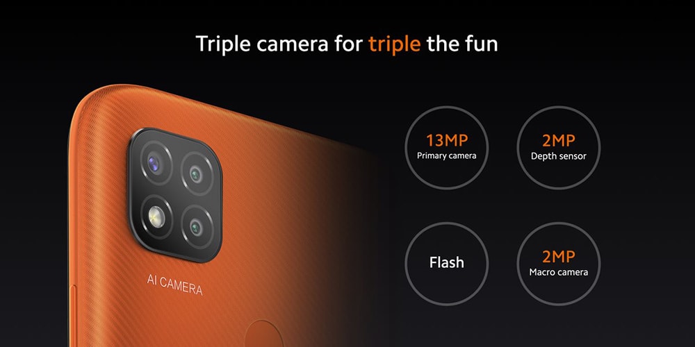 Điện thoại Xiaomi Redmi 9C Redmi 9C trang bị bộ 3 Camera AI
