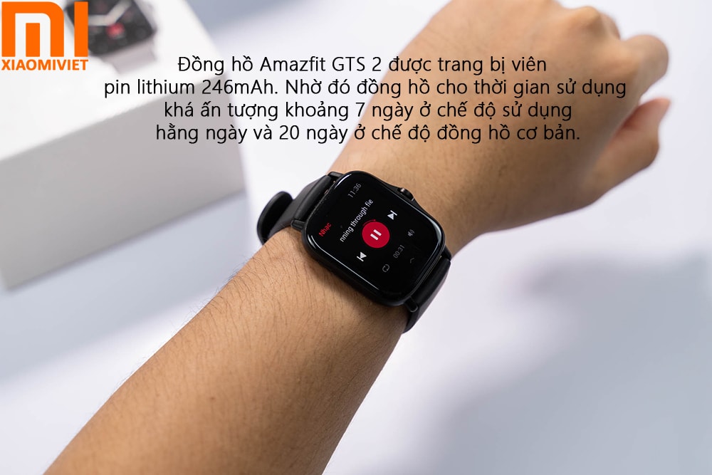 Amazfit GTS-2 cho thời gian sử dụng tối ưu
