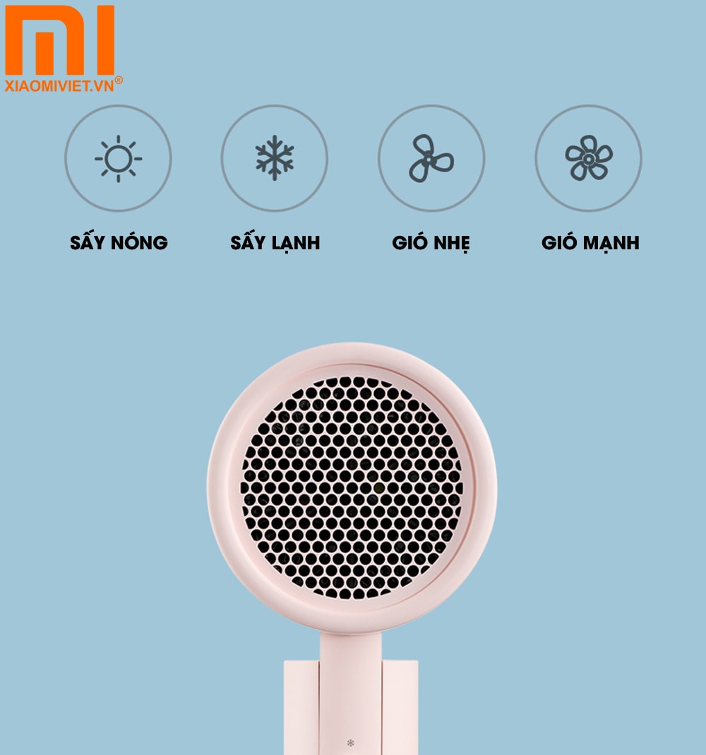 Máy sấy tóc bổ sung ion âm Xiaomi Mijia 2 chế độ nhiệt – 2 mức gió tùy chỉnh