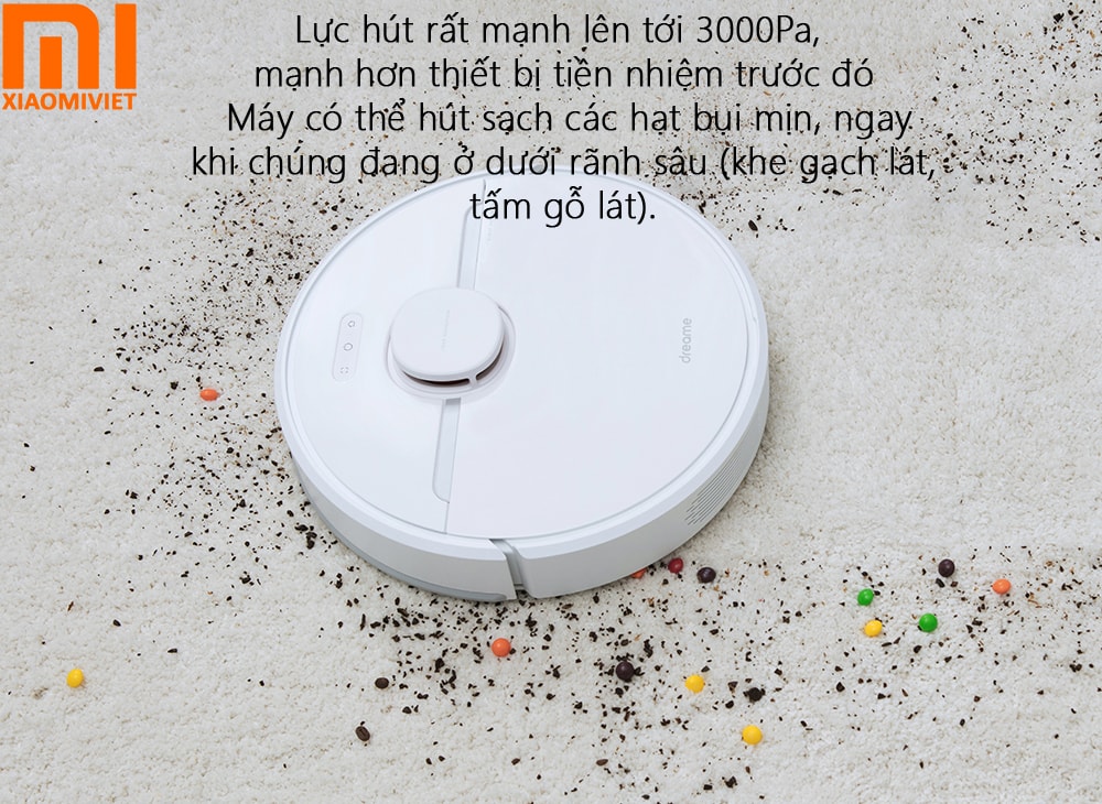 Robot hút bụi lau nhà Xiaomi Dreame D9 - Bản Quốc Tế Lực hút mạnh mẽ diệt khuẩn đến 90%