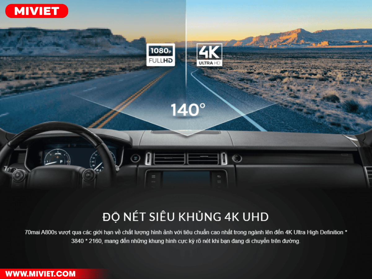 Camera hành trình 70mai A800S 4K - Bản Quốc Tế