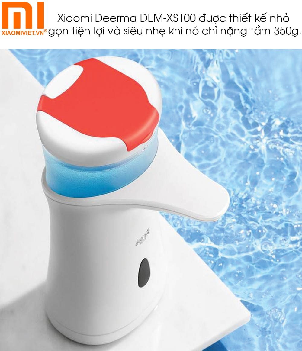 Xiaomi Deerma DEM-XS100 được thiết kế nhỏ gọn tiện lợi và siêu nhẹ khi nó chỉ nặng tầm 350g.