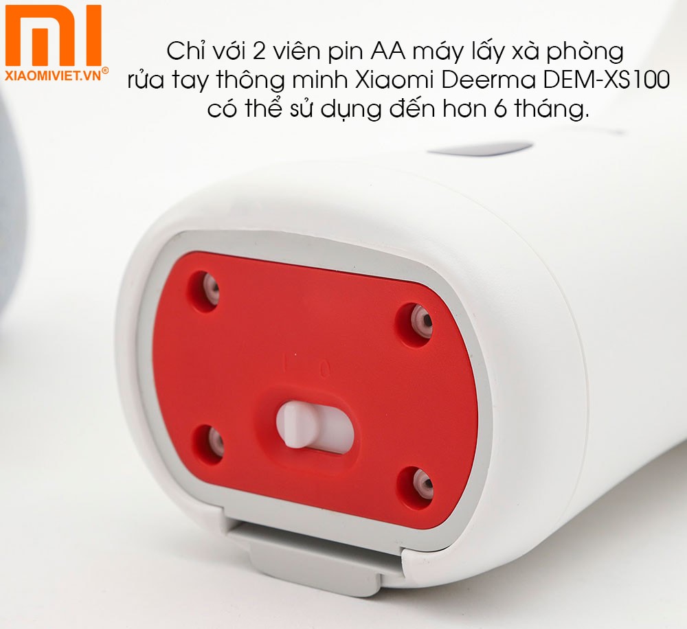 Xiaomi Deerma DEM-XS100 sử dụng 2 pin AA dùng trong 6 tháng