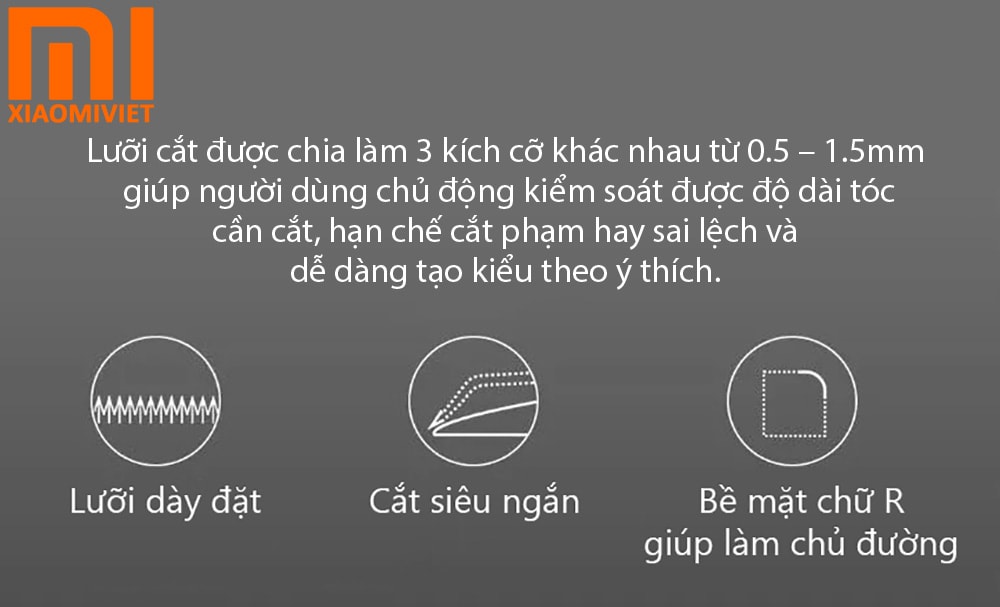 3 đầu lưỡi phù hợp cho từng vùng da đầu