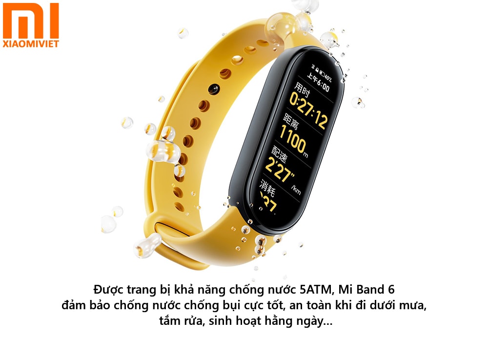 Vòng Đeo Tay Thông Minh Xiaomi Mi Band 6 chống nước 5ATM