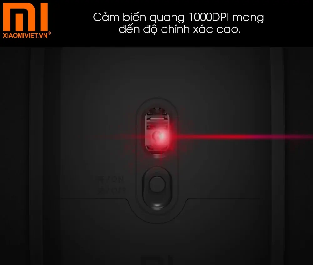 Cảm biến quang 1000DPI mang đến độ chính xác cao