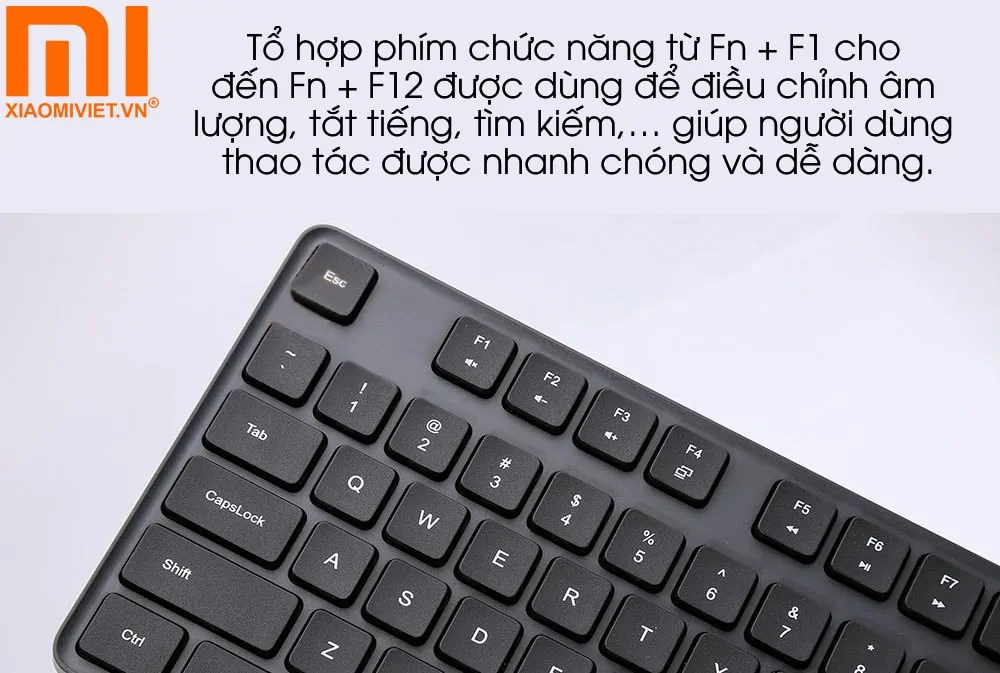 Xiaomi WXJS01YM sử dụng bàn phím chuẩn, hỗ trợ đầy đủ chức năng
