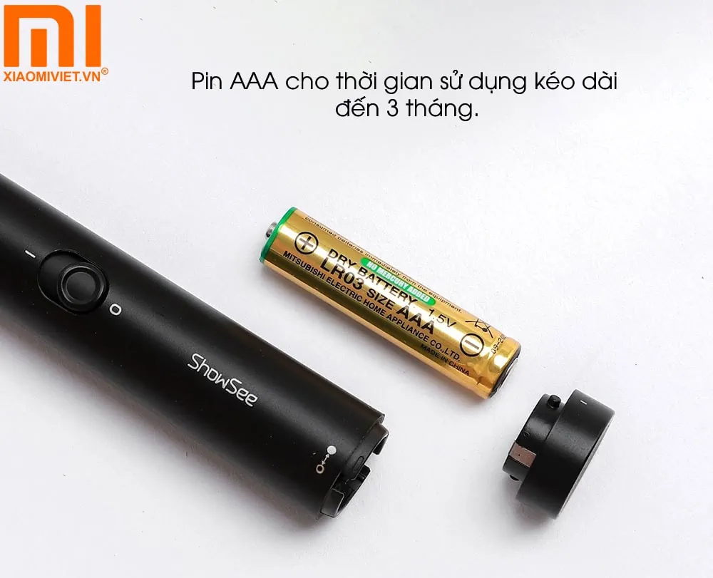 Máy cắt lông mũi Xiaomi ShowSee C1-BK Pin AAA cho thời gian sử dụng kéo dài đến 3 tháng