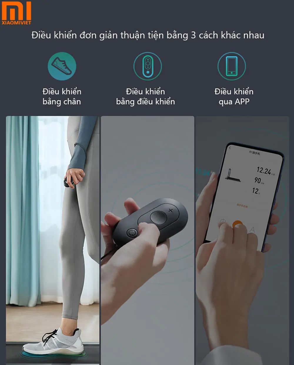 Điều khiển với nhiều cách khác nhau