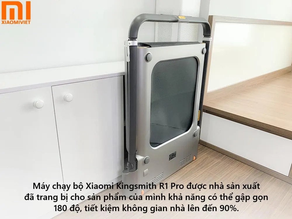 Thiết kế gấp gọn trên máy chạy bộ Xiaomi Kingsmith R1 Pro