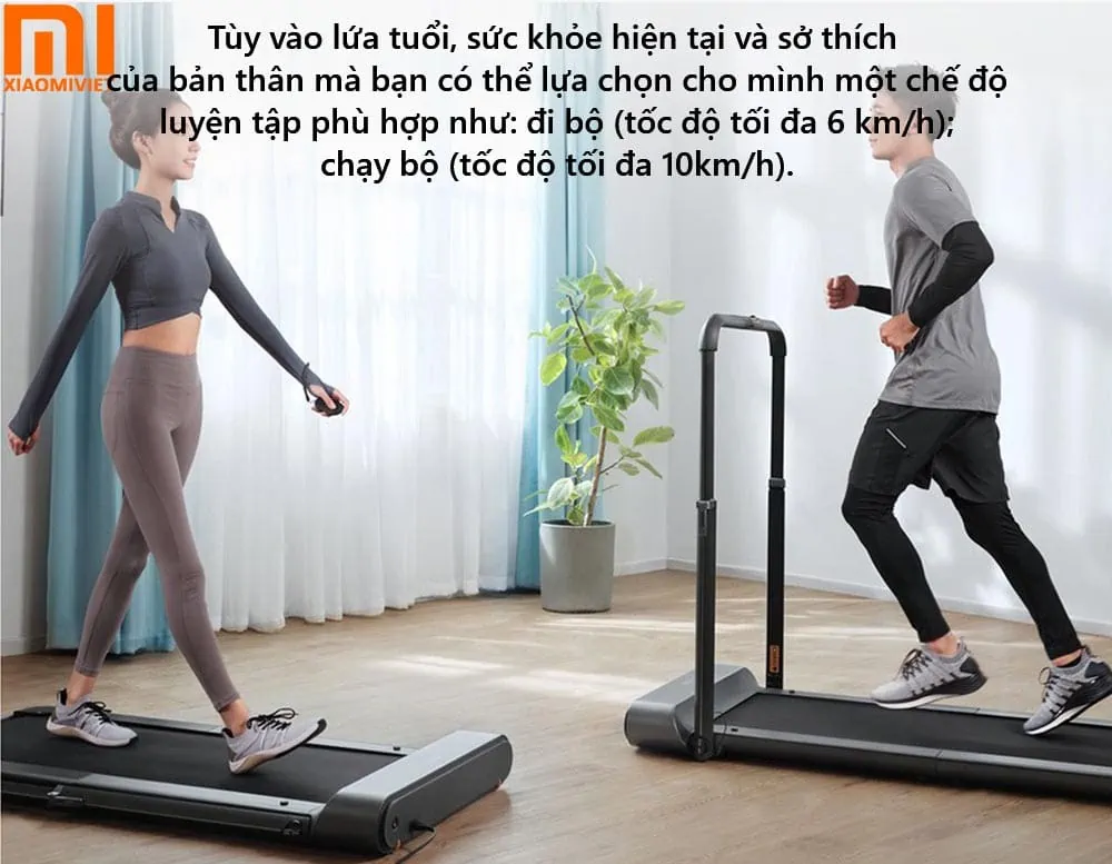 Trang bị 2 chế độ luyện tập chạy bộ và đi bộ