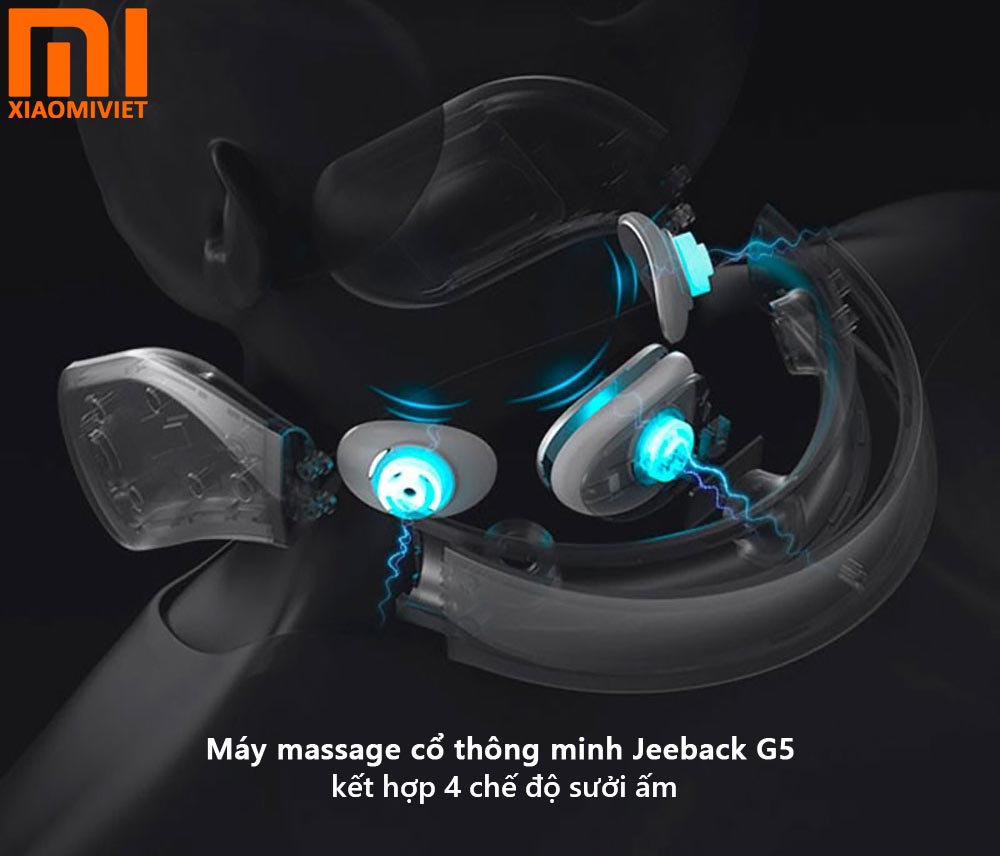 Máy massage cổ thông minh Jeeback G5 Máy massage cổ thông minh Jeeback G5 hỗ trợ 4 chế độ sưởi