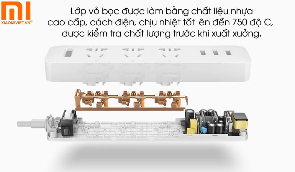 Lớp vỏ bọc được làm bằng chất liệu nhựa cao cấp, cách điện