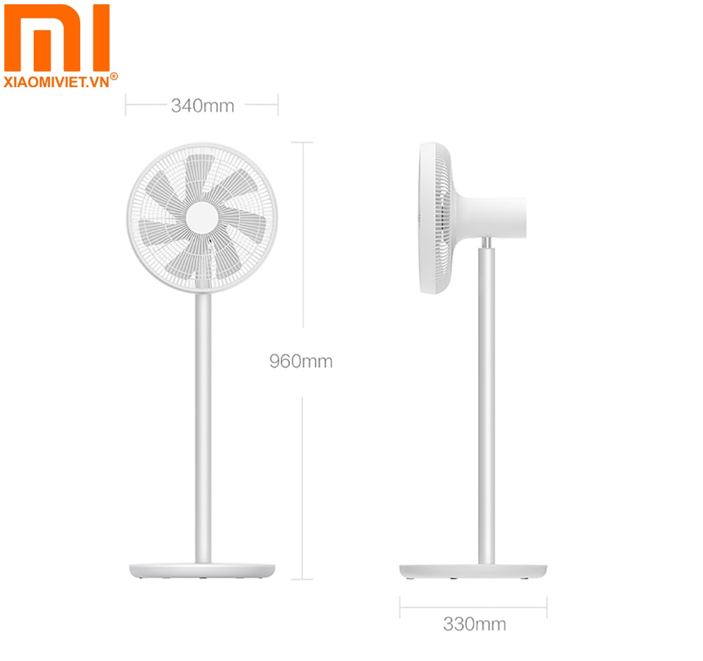 Kích thước chuẩn Xiaomi Mi Smart Fan gen 3