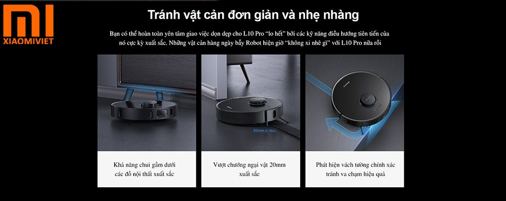 Robot hút bụi lau nhà Xiaomi Dreame L10 Pro - Bản Quốc Tế Cảm biến trên Robot hút bụi lau nhà Xiaomi Dreame L10 Pro