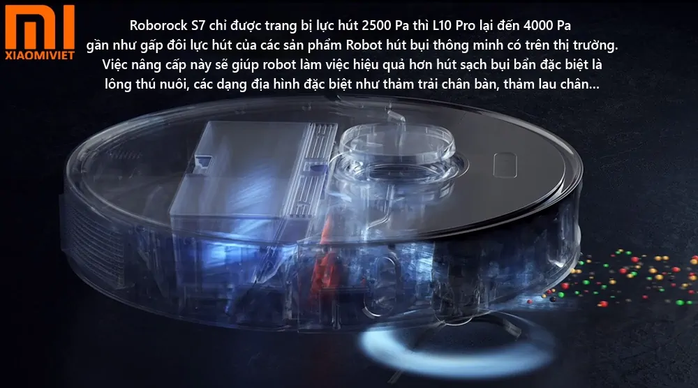 Làm việc hiệu quả hơn với lực hút 4000 Pa