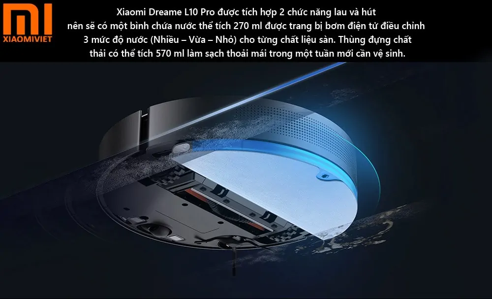 Trang bị hộp nước, hộp bụi có kích thước lớn