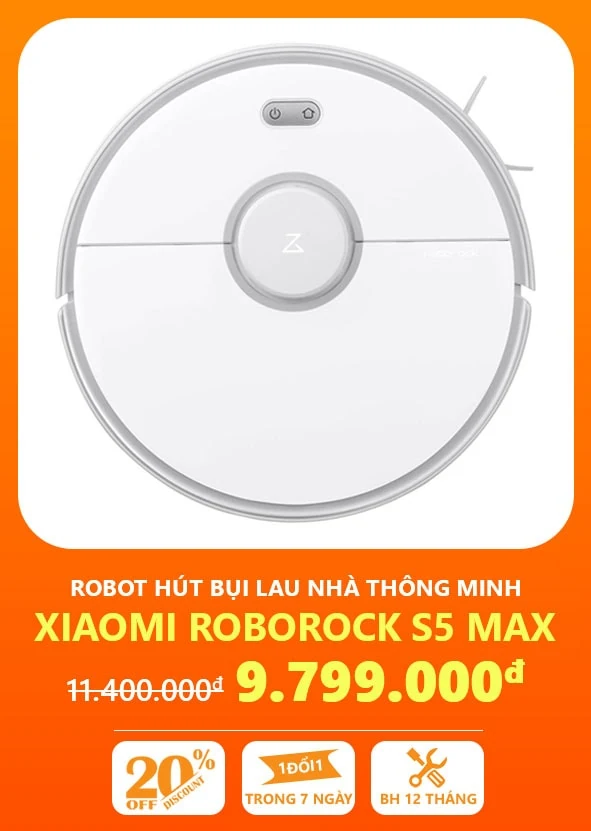 Robot hút bụi lau nhà Xiaomi Roborock S5 Max