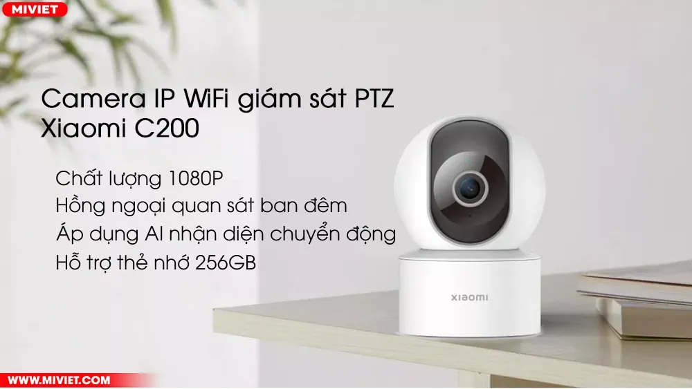 Camera IP WiFi giám sát PTZ Xiaomi C200 - Phiên bản 2022