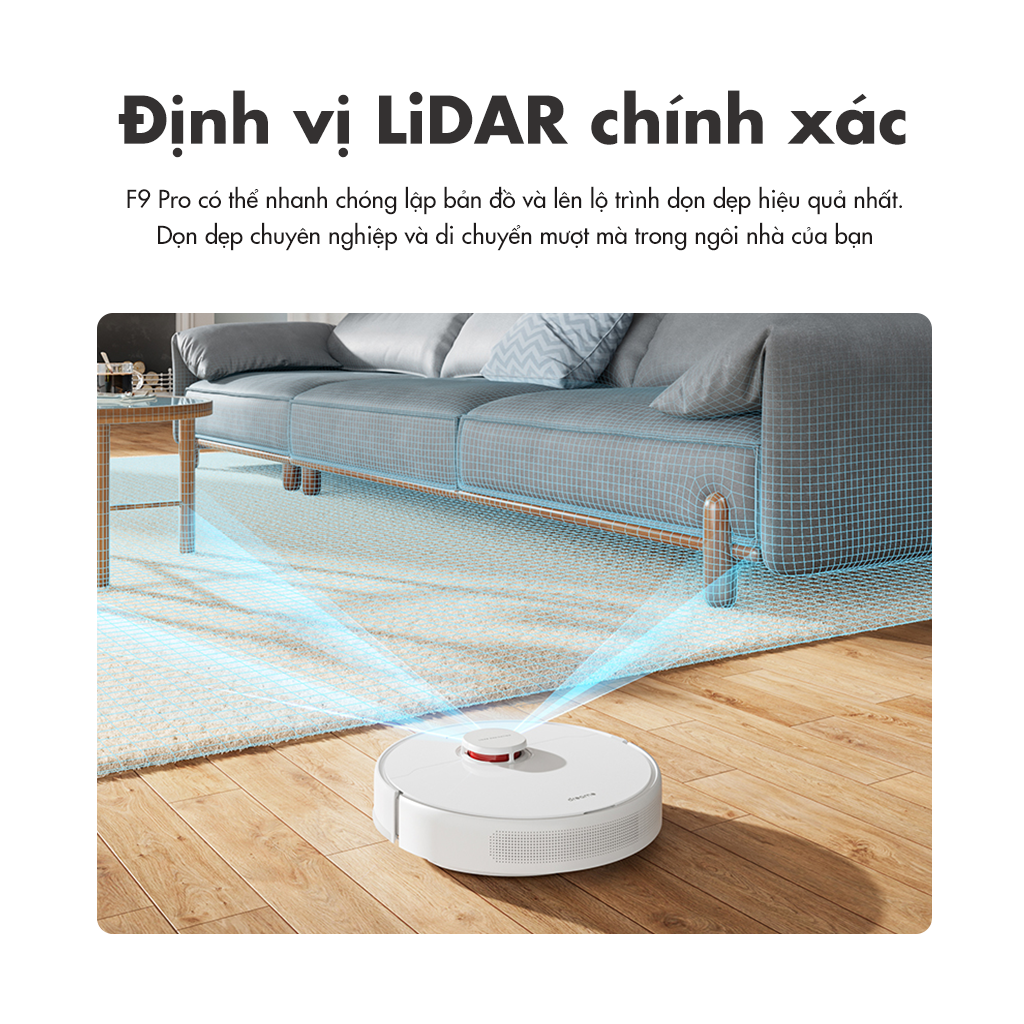 Robot hút bụi lau nhà Dreame F9 Pro - Bản Quốc Tế Định vị lidar Dreame F9 Pro