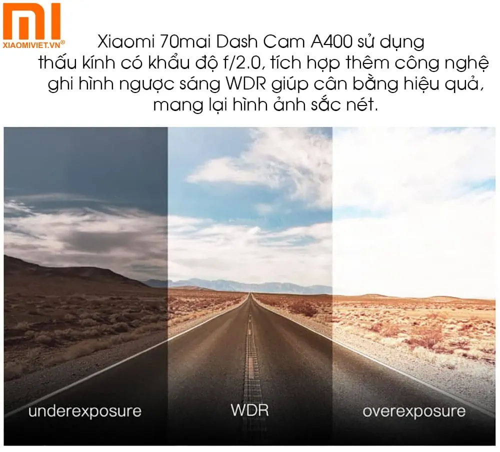 Khẩu độ f2.0  kết hợp cùng công nghệ WDR