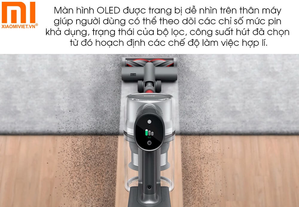 Màn hình OLED hiển thị chi tiết trên Xiaomi Dreame T20