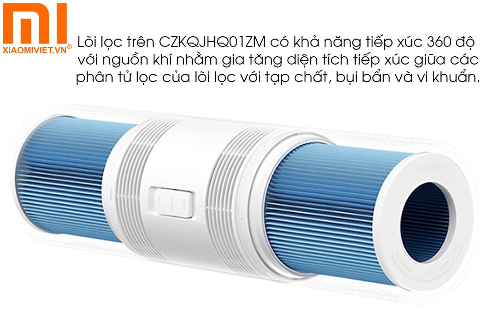 Máy lọc không khí xe hơi Xiaomi Smartmi CZKQJHQ01ZM Lõi lọc kép tiếp xúc 360 độ với không khí