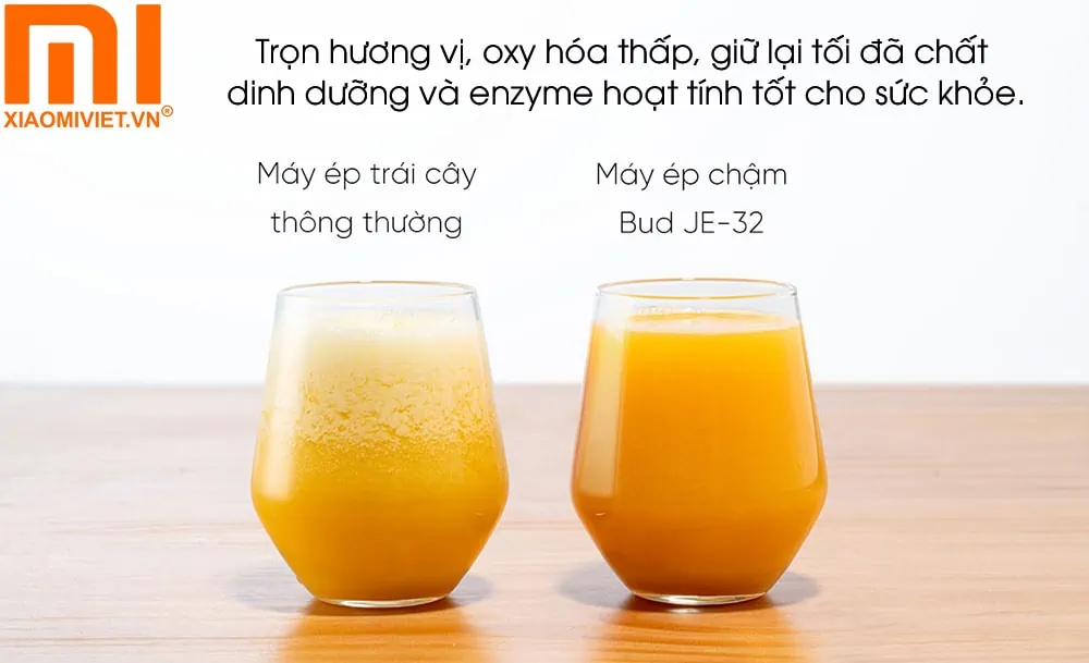 Máy ép chậm trái cây BUD JE-32 giữ trọn hương vị không để lại cặn bã