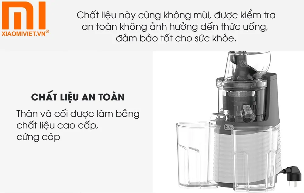 Thân và cối được làm bằng chất liệu cao cấp, cứng cáp