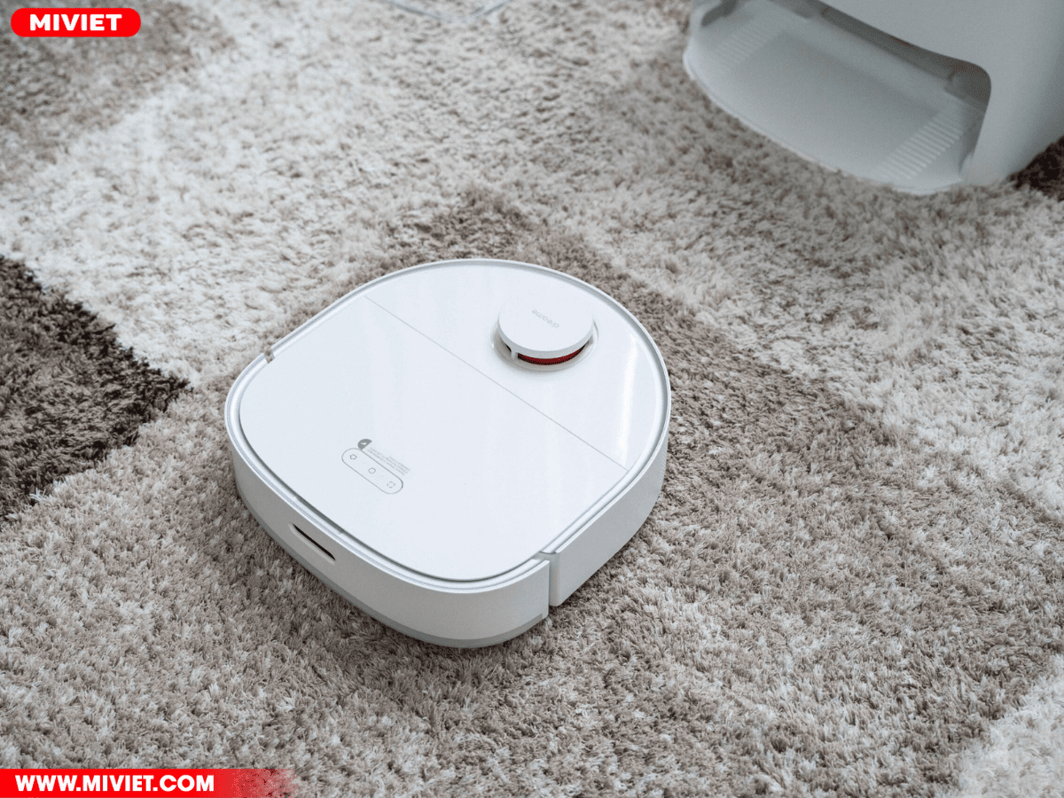 Dreame Bot W10 nhận diện thảm thông minh bằng sóng siêu âm