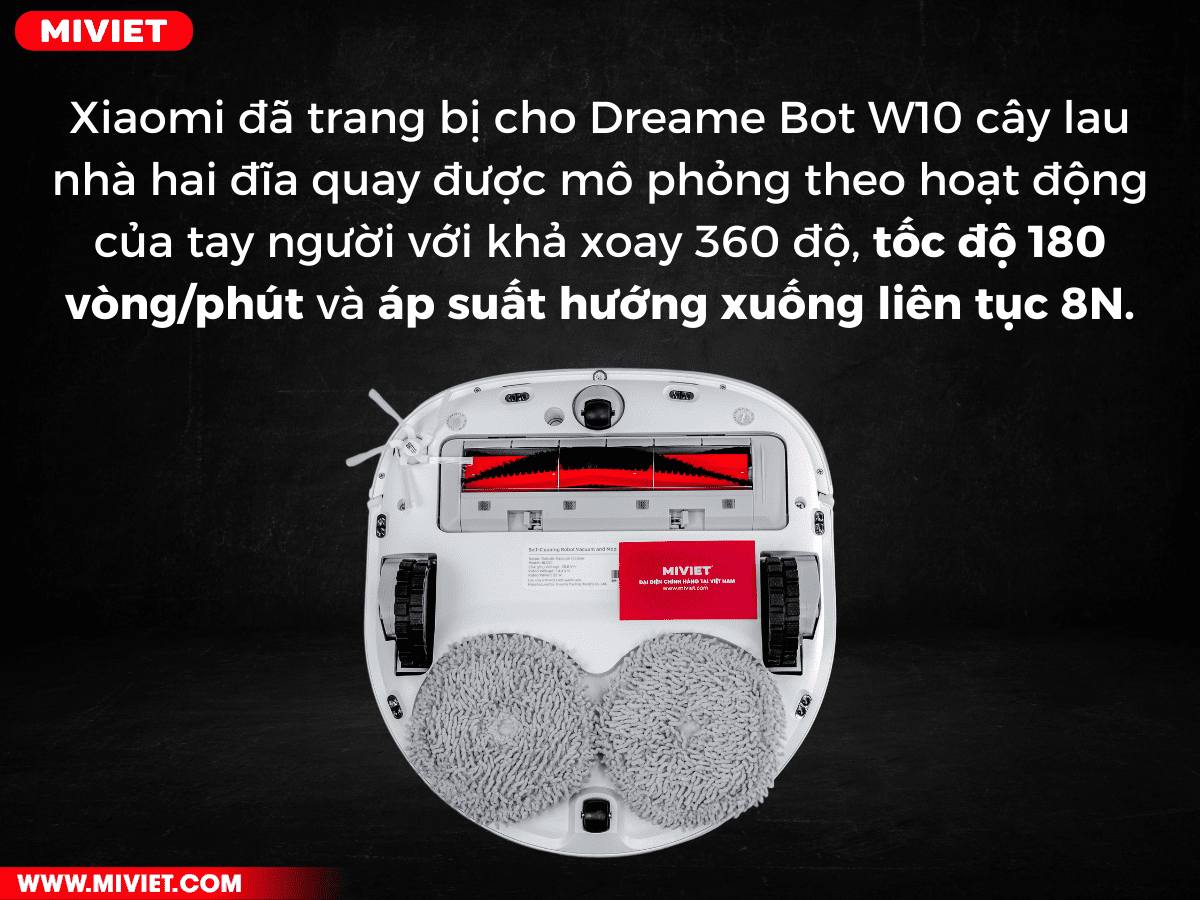 Chức năng lau 360 độ mang đến hiệu quả gấp đôi