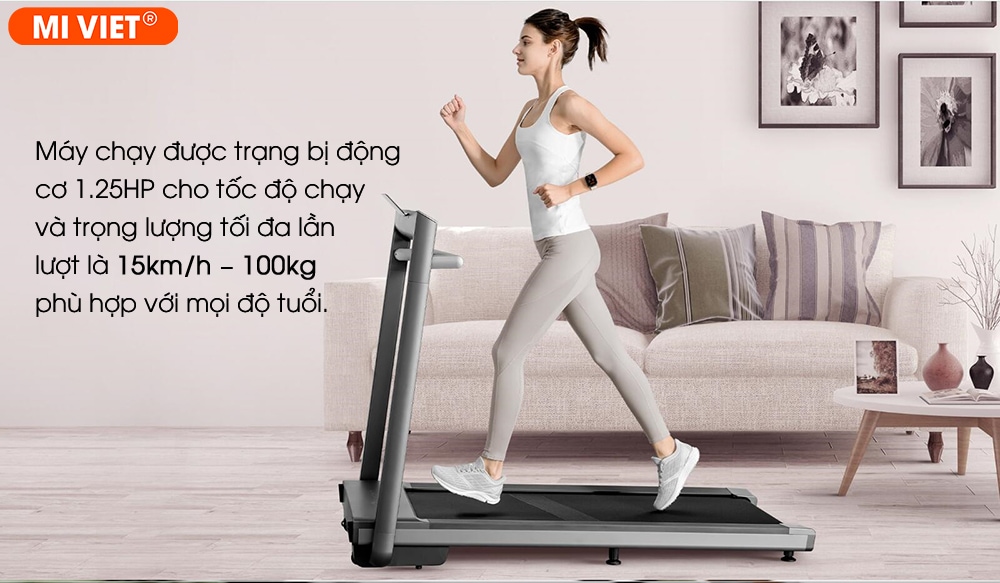 Máy chạy bộ thông minh Amazfit AirRun - Bản quốc tế Công suất hoạt động mạnh mẽ với tận tốc tối đa 15km trên giờ