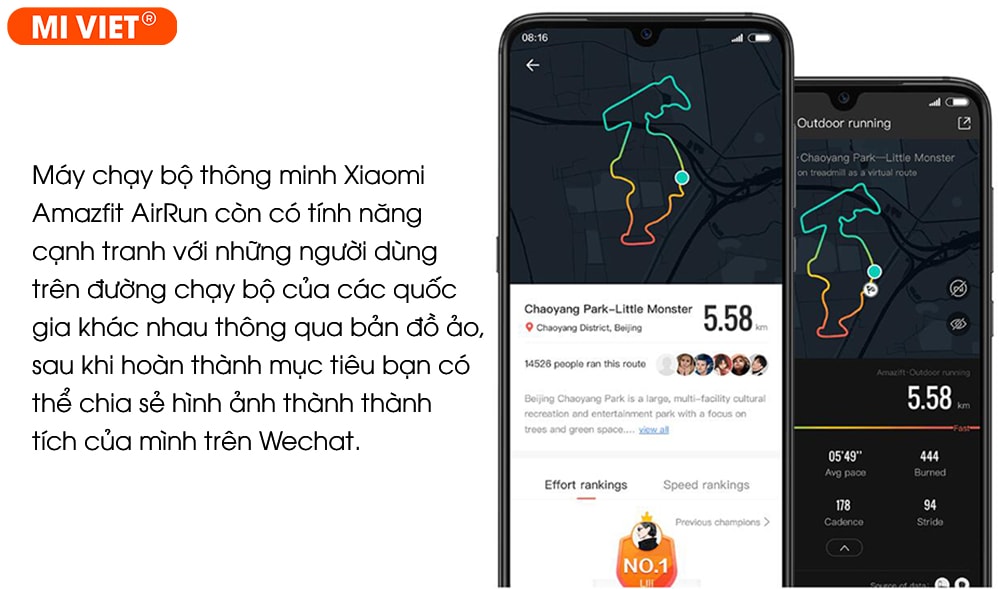 Máy chạy bộ thông minh Amazfit AirRun - Bản quốc tế Đa dạng kết nối thông minh