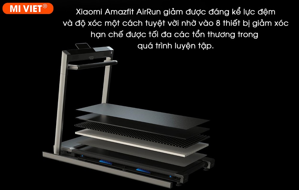 Máy chạy bộ thông minh Amazfit AirRun - Bản quốc tế Trang bị 8 thiết bị giảm xóc tiên tiến