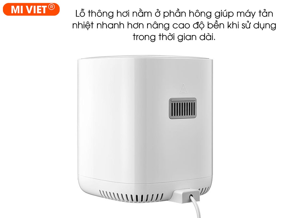 Nồi chiên không dầu Xiaomi Mi Smart Air Fryer 3.5L (Trắng) Lỗ thông hơi bên ngoài giúp tản nhiệt tốt hơn
