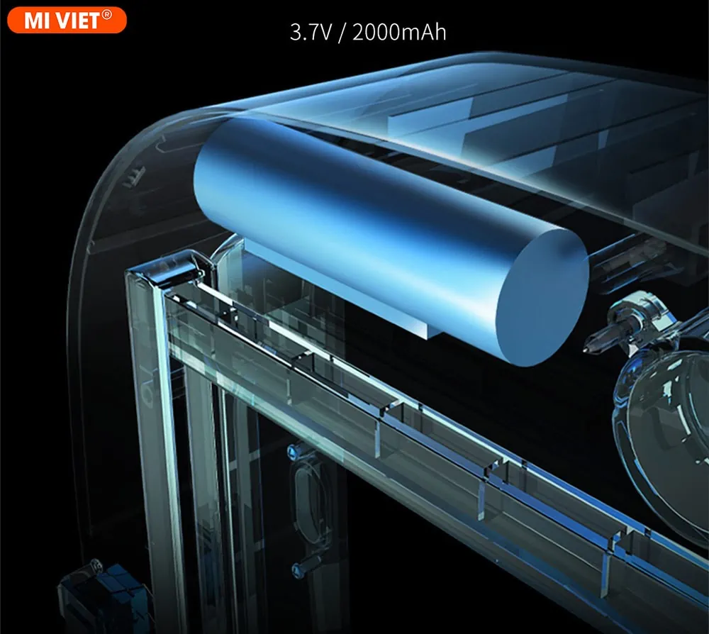 Viên pin 2000mAh, chuẩn chống nước IPX3