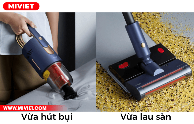 Máy hút bụi lau sàn Deerma DEM-VC20 Pro Máy hút bụi lau sàn Deerma DEM-VC20 Pro tích hợp 2 tính năng trong 1