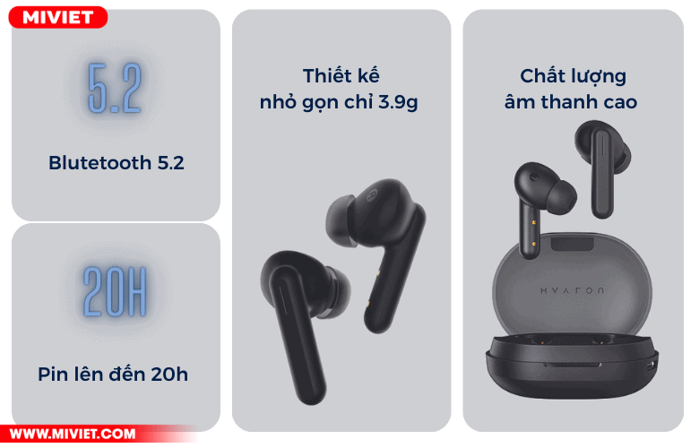 Tai nghe Bluetooth True Wireless Haylou GT7 nhiều đặc điểm nổi trội